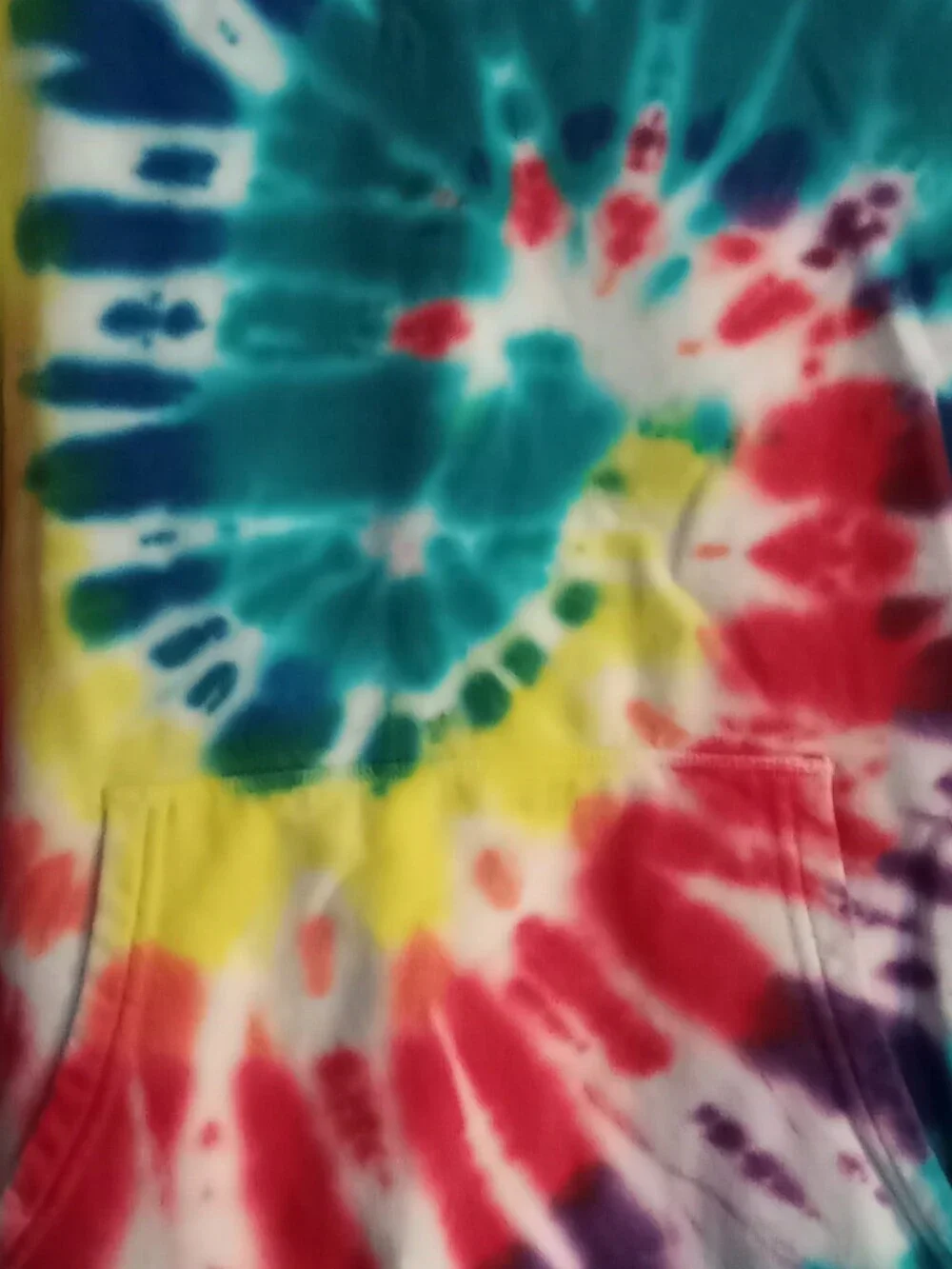 Lands' End Multicolor Tie-Dye Hooded Sweatshirt Girls Size XXL